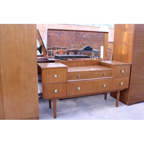 2757 - A RETRO DRESSING TABLE AND MATCHING TWO DOOR WARDROBE