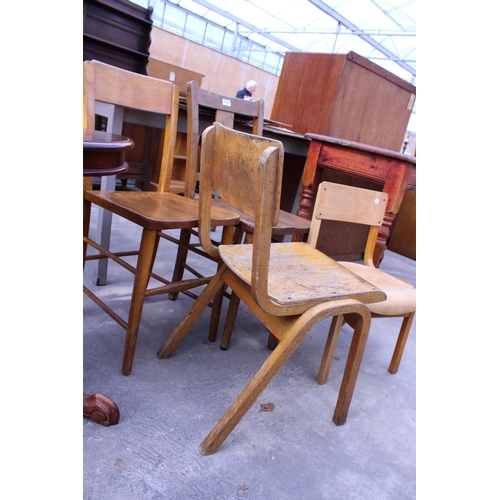 2759 - TWO MID 20TH CENTURY BENTWOOD CHILDRENS CHAIRS AND TWO OTHERS