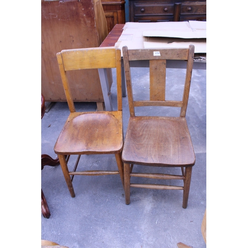 2759 - TWO MID 20TH CENTURY BENTWOOD CHILDRENS CHAIRS AND TWO OTHERS