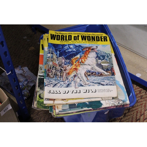 295 - A LARGE QUANTITY OF WORLD OF WONDER MAGAZINES