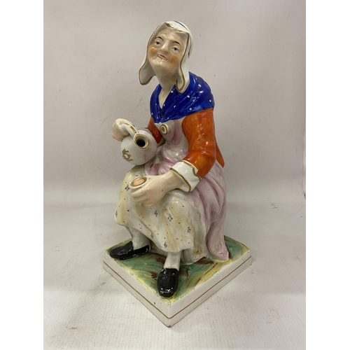 27 - A LARGE VINTAGE STAFFORDSHIRE FIGURE 