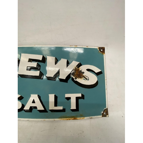 40 - AN ENAMEL ANDREWS LIVER SALT SIGN - 61 X 21 CM