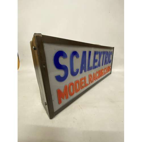 50 - A SCALEXTRIC MODEL RACING ILLUMINATED SIGN - 26 (H) 67 (W) 10 (D)