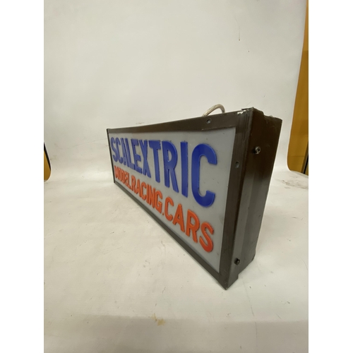 50 - A SCALEXTRIC MODEL RACING ILLUMINATED SIGN - 26 (H) 67 (W) 10 (D)