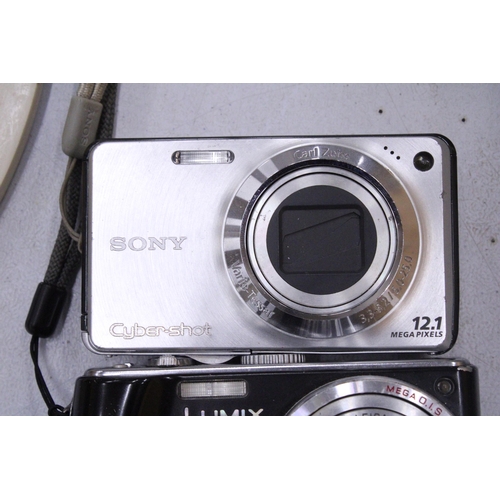 116 - A SONY CYBER-SHOT DSC-W270 AND A PANASONIC DMS-T23 CAMERA