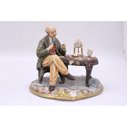 150 - A CAPODIMONTE STYLE FIGURE 'THE WATCHMAKER'