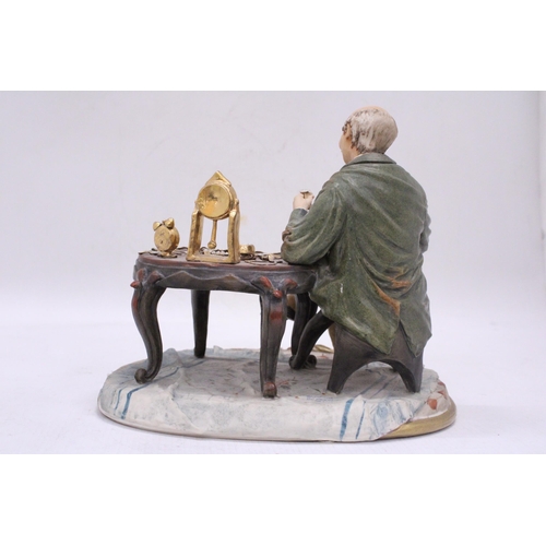 150 - A CAPODIMONTE STYLE FIGURE 'THE WATCHMAKER'