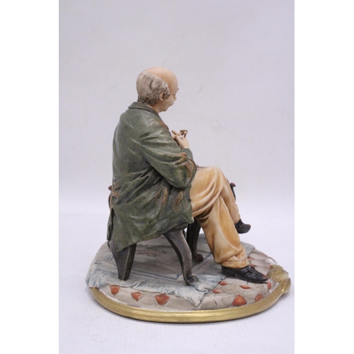 150 - A CAPODIMONTE STYLE FIGURE 'THE WATCHMAKER'