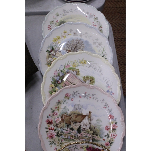 156 - A QUANTITY OF ROYAL ALBERT PLATES TO INCLUDE CHRISTMAS MAGIC, SUMMER, SPRING, WINTER AND AUTUMN