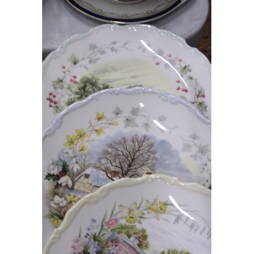 156 - A QUANTITY OF ROYAL ALBERT PLATES TO INCLUDE CHRISTMAS MAGIC, SUMMER, SPRING, WINTER AND AUTUMN