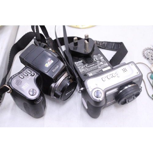 202 - TWO KODAK CAMERAS WITH CHARGER (DX7590 / DX7630)