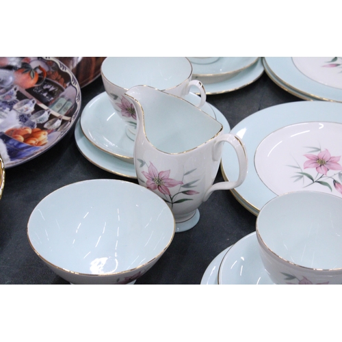 247 - A QUANTITY OF ROYAL ALBERT 'ELFIN' TEAWARE TO INCLUDE PLATES, A CREAM JUG, SUGAR BOWL, CUPS, SAUCERS... 