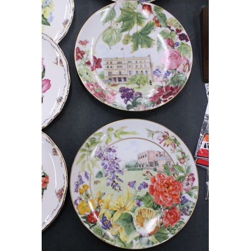 261 - NINE CABINET PLATES TO INCLUDE FOUR ROYAL ALBERT 'QUEEN MOTHER'S FAVOURITE FLOWERS', ETC