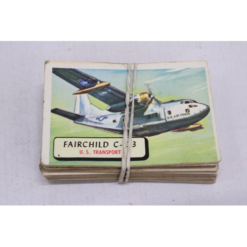 269 - THIRTY SIX SOLDIERS OF THE WORLD CARDS, CHIXGUM 1962 AND ELEVEN ABC 1960 WAR PLANES CARDS