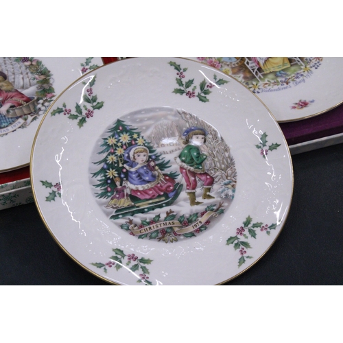 84 - FIVE BOXED PLATES TO INCLUDE CHRISTMAS AND VALENTINES