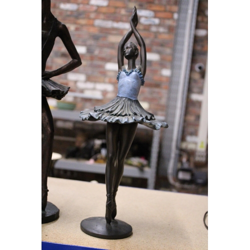 300 - TWO LARGE RESIN FIGURES OF BALLERINAS