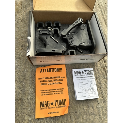 3910 - TWO BOXED MAG PUMPS 9MM LUGER