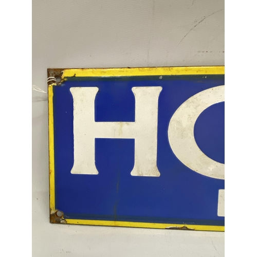 10 - AN ENAMEL HOVIS BREAD SIGN - 46 X 15.5 CM