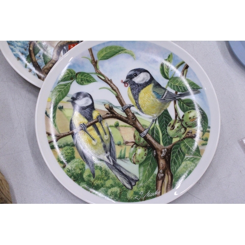 123 - FOUR GOEBEL CABINET PLATES WITH BIRD DESIGNS