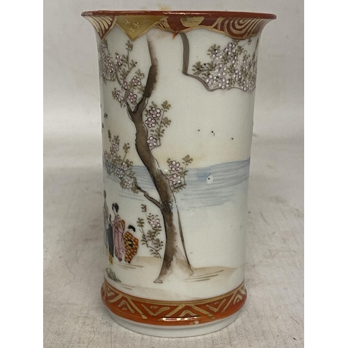 347 - A JAPANESE SPILL VASE - 12 CM