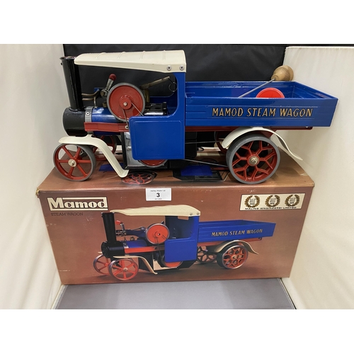 3 - A BOXED AND AS NEW MAMOD STEAM WAGON