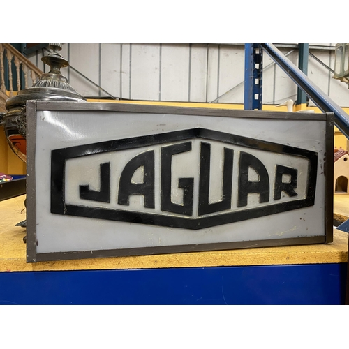 52 - A JAGUAR ILLUMINATED LIGHT BOX SIGN