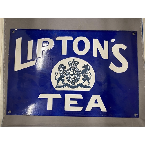 6 - AN  ENAMEL LIPTONS TEA SIGN