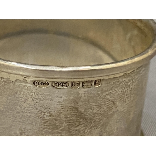 6A - SEVEN VARIOUS HALLMARKED SILVER NAPKIN RINGS TO INCLUDE TWO PAIRS OF BIRMINGHAM, A CHESTER, LONDON  ... 