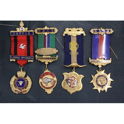 107 - FOUR VINTAGE MASONIC MEDALS