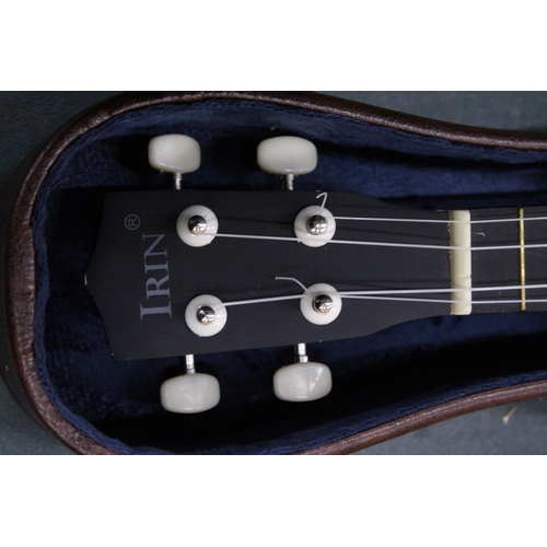 228 - A FAZLEY CASED UKELELE