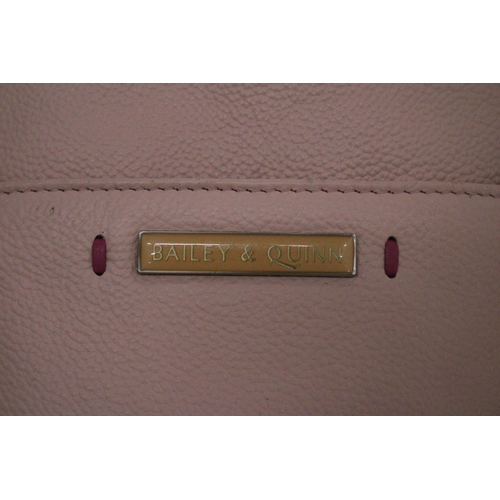 241 - AN AS NEW BAILEY AND QUINN, LONDON PALE PINK LEATHER SHOULDER BAG, WITH DUST BAG