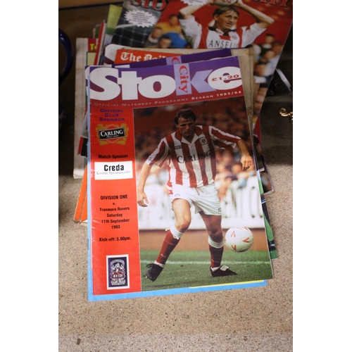 257 - A COLLECTION OF STOKE CITY FOOTBALL PROGRAMMES MAINLY FROM THE 1990'S