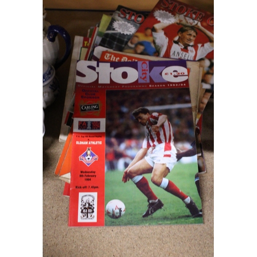 257 - A COLLECTION OF STOKE CITY FOOTBALL PROGRAMMES MAINLY FROM THE 1990'S