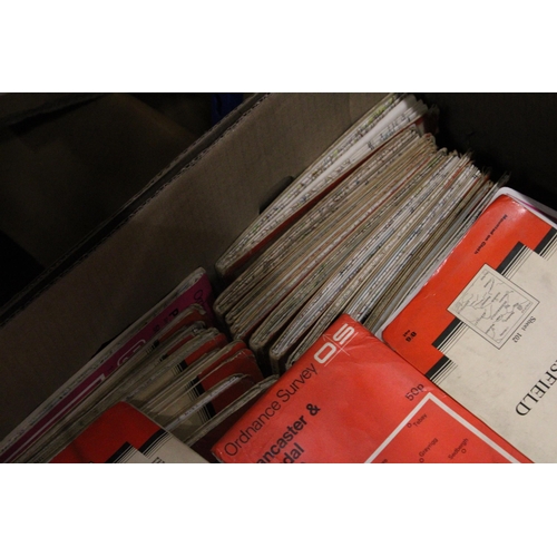 274 - A LARGE COLLECTION OF VINTAGE ORDNANCE SURVEY MAPS