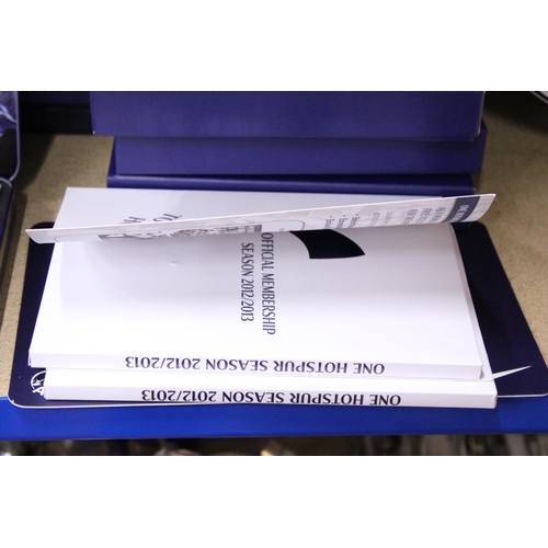 278 - A COLLECTION OF TOTTENHAM HOTSPUR OFFICIAL MEMBERSHIP PACKS, SEASONS 2010/11, 2011/12, 2012/13, 2018... 