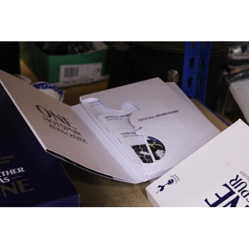 278 - A COLLECTION OF TOTTENHAM HOTSPUR OFFICIAL MEMBERSHIP PACKS, SEASONS 2010/11, 2011/12, 2012/13, 2018... 