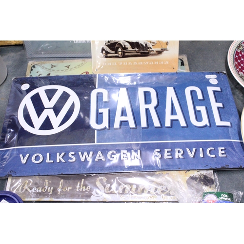 283 - FIVE VW ADVERTISING SIGNS