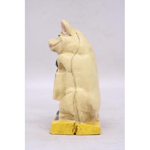 65 - A CAST 'THE WISE PIG' MONEY BOX