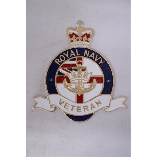 86 - A CAST ROYAL NAVY VETERAN SIGN