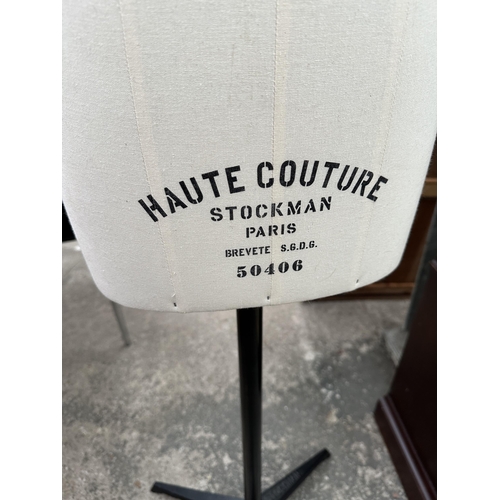 A STOCKMAN (PARIS) HAUTE COUTURE (50406) MANNEQUIN ON METAL STAND