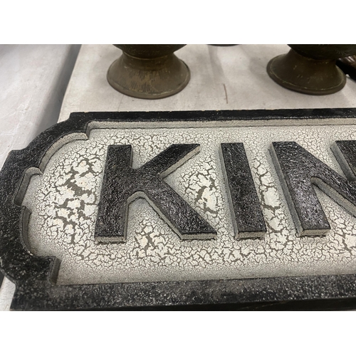 91 - A KINGS ROAD SIGN - 78.5 X 13,5 CM