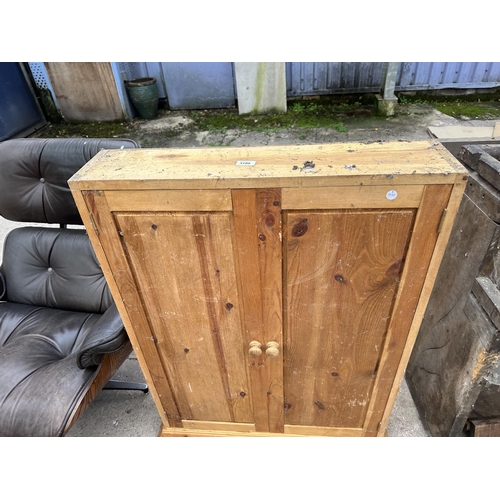 3106 - A PINE TWO DOOR CABINET