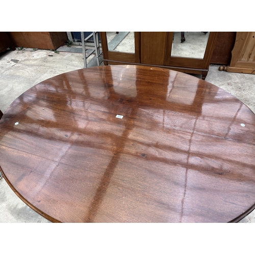 3110 - AN OVAL VICTORIAN TILT TOP LOO TABLE 57