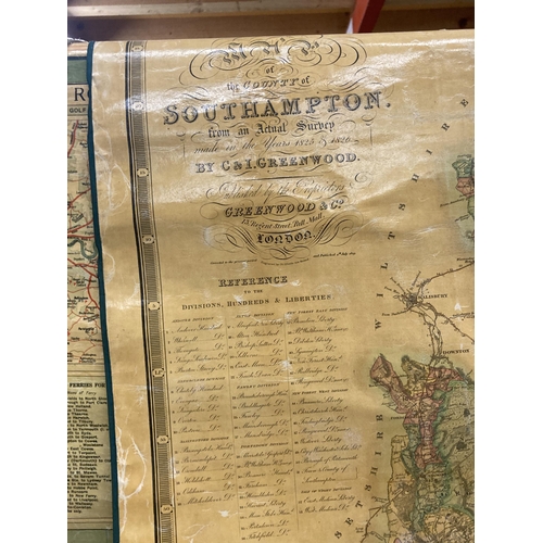 1207 - TWO VINTAGE MAPS ONE OF GREAT BRITAIN AND ONE OF SOUTH HAMPTON