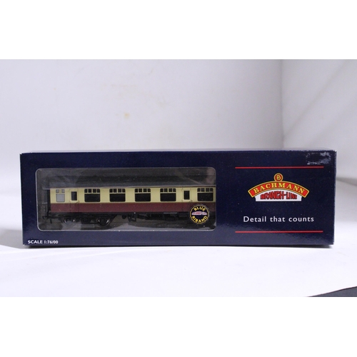 324 - TWO BACHMANN OO GAUGE COACHES TO INCLUDE, 39-027 BR MK 1 CORRIDOR SK CRIMSON/CREAM AND 39-052 BR MK ... 