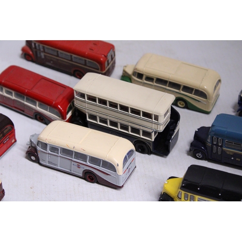 378 - TEN E. F. E. MODELS OF VINTAGE BUSES TO INCLUDE BEDFORD OB COACH, AEC REGAL, ETC