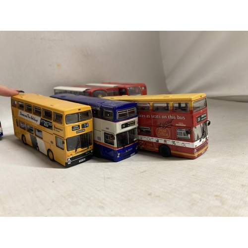 379 - TEN MODELS OF DOUBLE DECKER BUSES TO INCLUDE CORGI AND E. F. E.