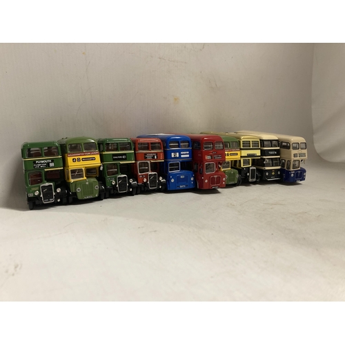 380 - TEN CORGI MODELS OF VINTAGE BUSES