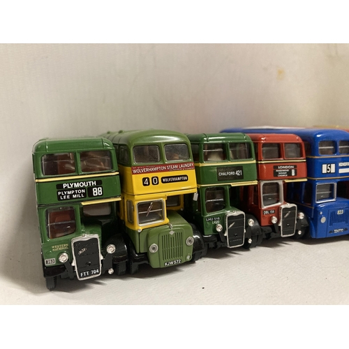 380 - TEN CORGI MODELS OF VINTAGE BUSES