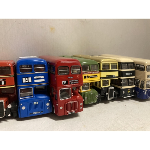 380 - TEN CORGI MODELS OF VINTAGE BUSES